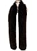 Men Women Winter Warm Faux Fox Raccoon Fur Collar Stole Long Scarf Shawl (Pure Black)