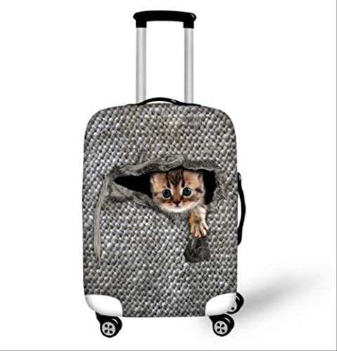 DINDAL Luggage Cover Image Cute Animal Pug Dog Printing Suitcase Cover Elastic Waterproof Travel Luggage Protective Dust Cover M CA5425