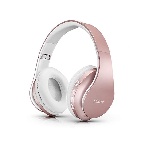 Bluetooth Headphones Wireless,MKay Girls Over Ear Headset V5.0 with Microphone, Foldable