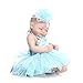 Pinky Lifelike 26cm 10 inch Mini Reborn Baby Dolls Full Body Hard Vinyl Silicone Realistic Looking Newborn Baby Girl Doll Reborn Dolls with a Pacifier Cute Child Birthday and Xmas Gift
