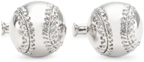 ROTENIER Novelty Sterling Silver Baseball and Bat Cufflinks