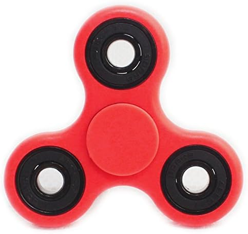 Tri Fidget Spinner Luminous Noctilucent Toy for Anti Stress and Anxiety Release. Doocoos Ceramic Bearings for Blazing Speed and Smoothness (Red)