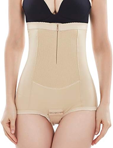 MOVWIN Postpartum Belly Wrap C Section Panty Belly Band Abdominal Compression Corset Girdle Shorts with Zipper