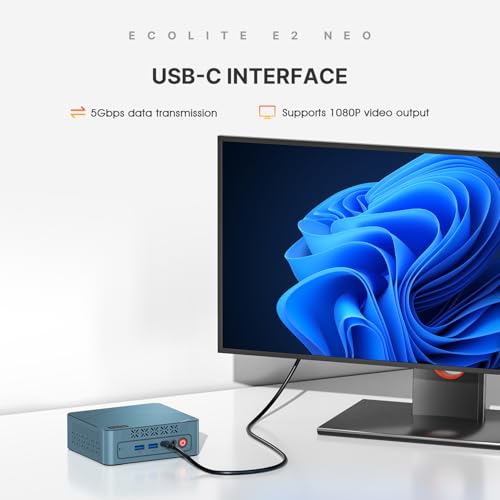 BOSGAME E2 Neo Windows 11 Pro Business Mini-PC AMD Ryzen 5 3500U, 4C 8T, bis zu 3,7 GHz, 16 GB DDR4 RAM, 512 GB SSD, 4K@60Hz Triple Display, HDMI, Type-C, USB3.2, LAN, Wi-Fi 5, Bluetooth 5.0