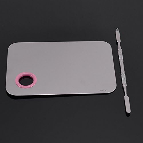 COSEMY Professional Stainless Steel Makeup Palette Spatula Tool With Rod Cosmetic Mixer set