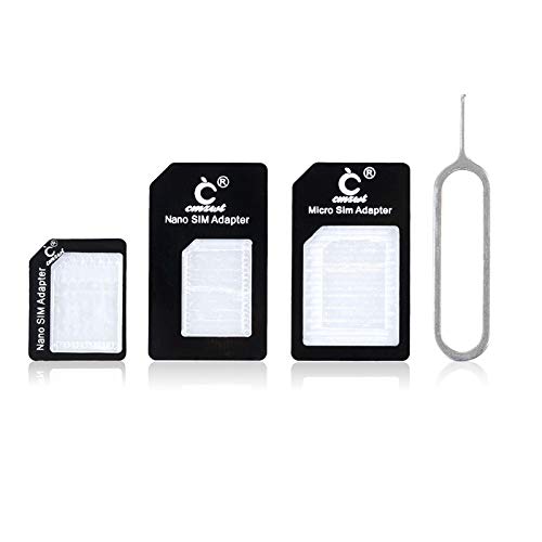 SIM Card Adapter Standard 4 in 1 Converter Kit, Card Tray with Tray