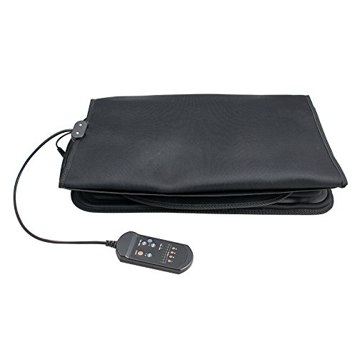 genmine Seat Cushion Vibrating Massage Pad with Heat Therapy Heated Massager Cushion Back Massage Chair for Back Lumbar Thighs Legs Lumbar Support Pads for Home Office Car