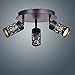 YOBO Lighting Vintage 3-Light GU10 Ceiling Spot Track Light, Oil Rubbed Bronze