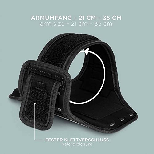 ONEFLOW Brazalete deportivo para teléfono móvil compatible con ZTE Blade A5 2019, brazalete de fitness, pulsera deportiva para correr al aire libre, funda para teléfono móvil, color negro