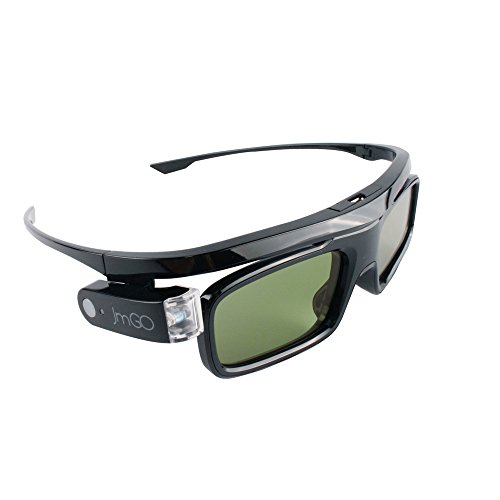 JmGO HGL1 Active 3D Glasses DLP-Link Liquid Crystal Shutter Rechargeable 3D Glasses for All DLP Technology 3D Projectors