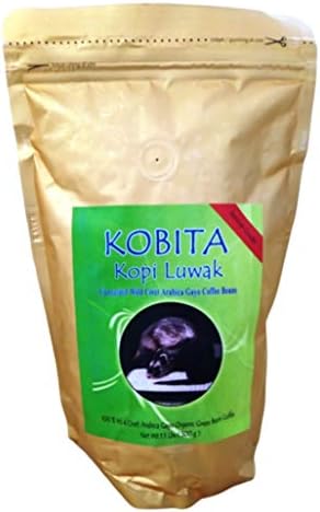 Kopi Luwak Unroasted Wild Civet Arabica Gayo Coffee Beans, 1.1 lb