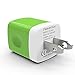 PowerJive USB AC Power Adapter Charger for iPhone and iPad - Green