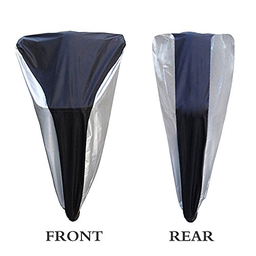 Olycism Bike Cover Bicycle Cover Bike rain cover waterproof Dust Rain Cover Wind Proof Anti sun Anti wrinkle Indoor Outdoor Protection Enlarge with Lock-hole-Sliver &Black - Thumbnail 3