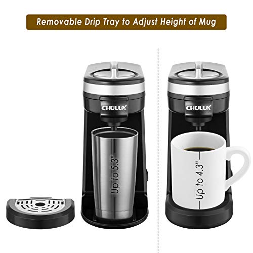 CHULUX Single Serve Coffee Maker Brewer for Single Cup Capsule with 12