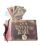 XDOBO Our Adventure Book Pixar Up Handmade DIY Photo Album Anniversary Scrapbook Wedding Photo Album 11.6x7.5 Inches, 80 Pages, with 5 postcards and 3 photo corners