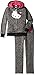 Hello Kitty Little Girls' 2 Piece Hooded Fleece Active Set, Black 86871, 6