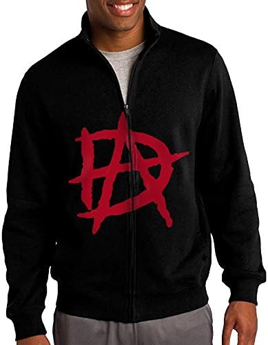 ILKU Men's Dean Wrestler Ambrose Full Zip Hooded Sweatshirt Jacket Black Size M