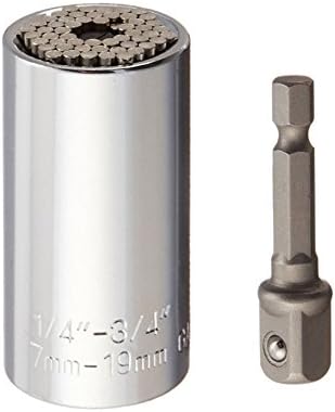 Toitan 3pcs Universal Ratchet Wrench Tool Socket Power Drill Multi-function Adapter Repair Tool 7-19 mm with Handle (2pcs)