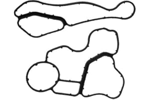 SHIBEIPARTS Engine Oil Filter Adapter Housing Gasket for BMW N51 N52 + Oil Cooler Seal Gasket for BMW E60 E61 E90 E81 E91 11428637820, 11427537293, 11428637821, 11427525335