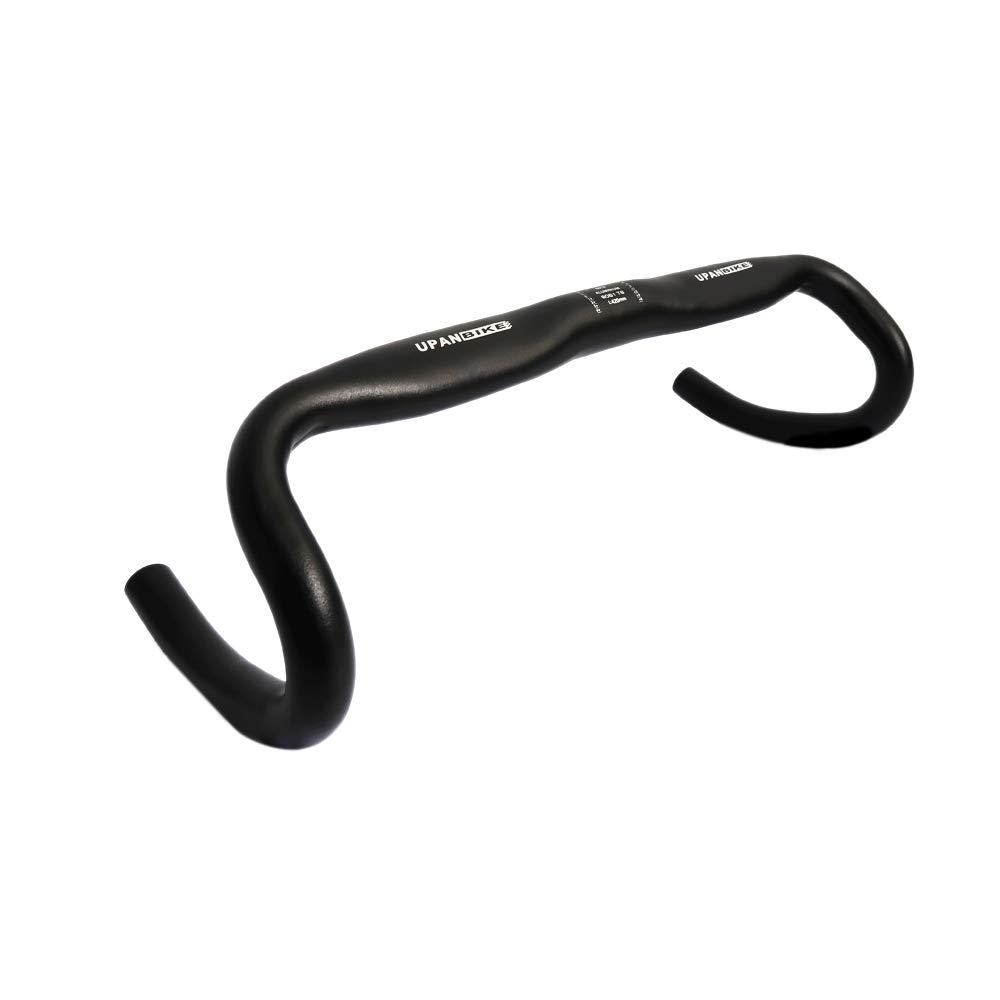 UPANBIKE Road Bike Fixed Gear Bicycle Drop Bar Bent Handlebar Rest Bar 31.8mm) (Black, 31.8mm)