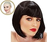 Short Black Bob Wig Bangs Mia Wallace Gatsby Costume 1920s Flapper Wigs Women