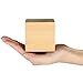 JLYSHOP Wooden Alarm Clock, USB Digital Retro Alarm Clock Cube Wood Led Desktop Table Home Decor Mini Travel Clock Voice Sound Control (Wood)
