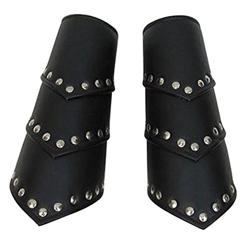 Nauticalmart - Set of Faux Leather Arm Guards - Black - One Size
