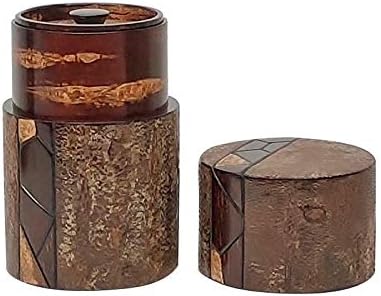 生活 雑貨 家事用品関連 総皮茶筒 大山桜 霜降皮 縦 荒川慶太郎 作