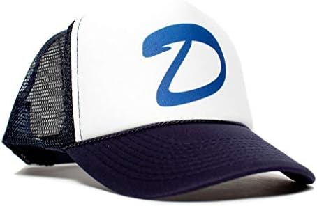 White On Black Clementine's Printed Curved Bill Baseball Summer Trucker Cap - Letter D #SAAS