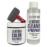 Leather Hero Leather Color Restorer Repair Kit- Refinish, Recolor, Renew Leather & Vinyl Sofa, Purse, Shoes, Auto Car Seats, Couch 4oz (Dark Brown)