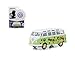 Greenlight 1:64 1964 Volkswagen Samba Bus (Green/White with Peace & Love Design) Die Cast Vehicle