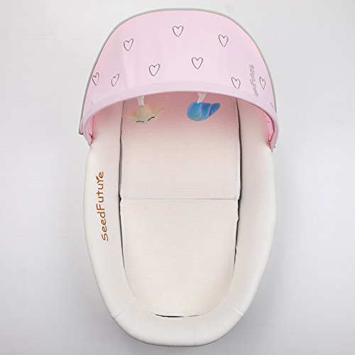 Summer Baby Infant Bassinet Crib Travel Bed Sleeper Mattress Lounger Cradle Newborn Portable Gift (Pink) - Thumbnail 3