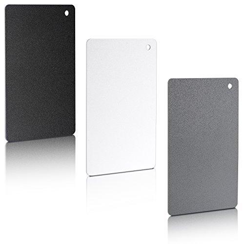 Neewer Digital Grey Card Set - 4" x 5" White Balance Card 18% Gray Card for Digital and Film Photography with Premium Lanyard