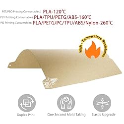 3D Printer Double Sided Textured PEI and Smooth PEO