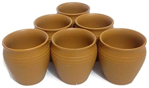 Royal kulhar [pack of 6] traditional indian tea cups, s…