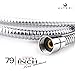 KAV Hel Shower Hose 2.0m (79 inch) for Hand Held Showerhead, Silver