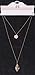 VK Accessories 3 Sets Multilayered Lace Chokers with Feather Rose Peadant Necklaces White Blue and Brown