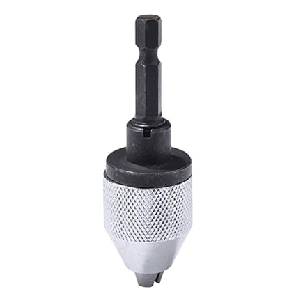 Generic 1 pc 0.3-6.5mm Drill Chuck Screwdriver Impact Driver Six Angle Shank Drill Grinder Converte1/4 Keyless Drill Bit Chuck Hex Shank