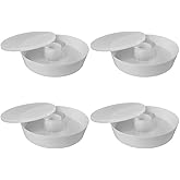 HMJRQ 4 PCS Bee Feeder Beehive Top Bee Feeders, Round Bee Hive Top Plastic Bee Water Feeder Bee Drinking Equipment Beekeeping Feeding Equipment