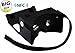 LARGER VERSION - Google Cardboard @ 45mm Focal Length Virtual Reality Google Cardboard with Printed Instructions and Easy to Follow Numbered Tabs - Perfect fit for Samsung Galaxy Note 2/Note 3, Iphone 6 Plus (WITH NFC and FREE HEAD-STRAP) Black
