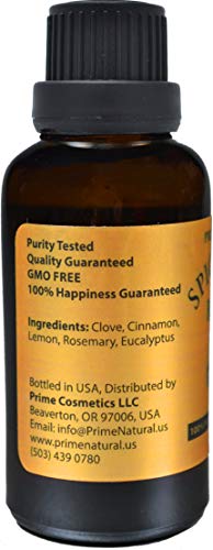 Spicy Saver Essential Oil Blend 30ml - Pure Undiluted Therapeutic Grade for Aromatherapy, Scents & Diffuser, Health, Immunity, Germ Fighter - Blend of Clove, Cinnamon, Lemon, Rosemary & Eucalyptus
