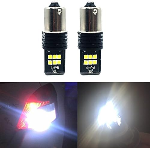 RaThun CANBUS Error Free 1156 15-SMD 2835 LED Light bulbs 1129 1141 1159 1259 1459 1619 1651 1680 for Back Up Reverse Lights,Brake Lights,Tail Lights,Rv lights White 2-pc Set (1156)