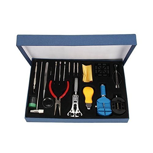 Click Here to See More Images Revesun 20 Piece Deluxe Screwdrivers Watchband Link Pin Remover Watch Repair Tool Kit