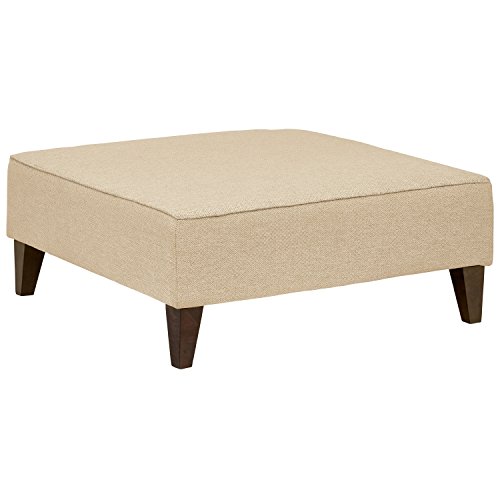 Buy Amazon Brand Rivet Modern Oversized Upholstered Square Ottoman, 38"W, Linen Online at