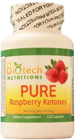 Biotech Nutritions Pure Raspberry Ketones 500 mg Per Serving 120 capsules, 100% Natural and Pure Raspberry Ketones 250mg Per Pill, Weight Loss, Appetite Suppressant