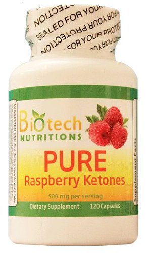 Biotech Nutritions Pure Raspberry Ketones 500 mg Per Serving 120 capsules, 100% Natural and Pure Raspberry Ketones 250mg Per Pill, Weight Loss, Appetite Suppressant