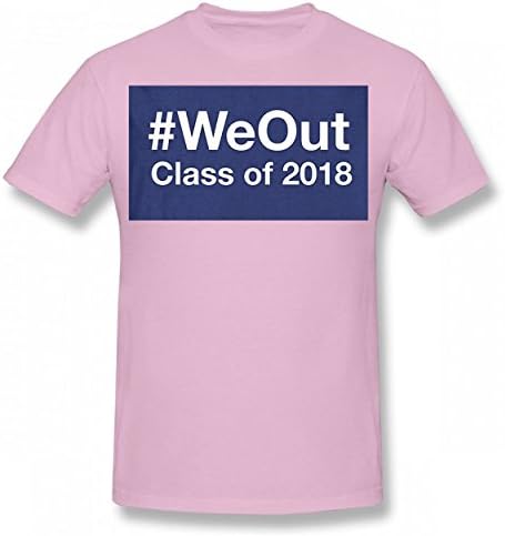 LNZUYD We Out Class Of 2018 Fun Tshirt Popular Print T-Shirts Valentine Day Man Tee Pink