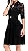 Swiland Women's 3/4 Sleeve Vintage Evening Party Bridesmaid A-line Lace Dress