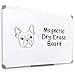 Blue Summit Supplies Magnetic White Board 48 x 36 with Aluminum Frame, Clean Erase Melamine White Boards Surface, Detachable Dry Erase Board Marker Tray, Mounting Hardware Included