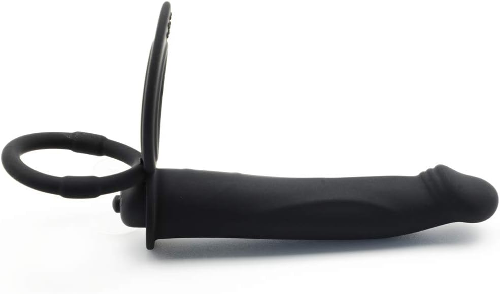 BeHorny Silicone Vibrating Dildo with 2 Cock Rings